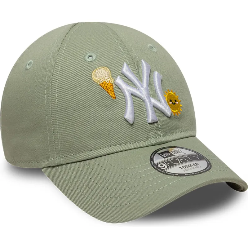 kapa-zaobljena-zelena-podesiv-za-djecu-9forty-summer-icon-new-york-yankees-mlb-new-era