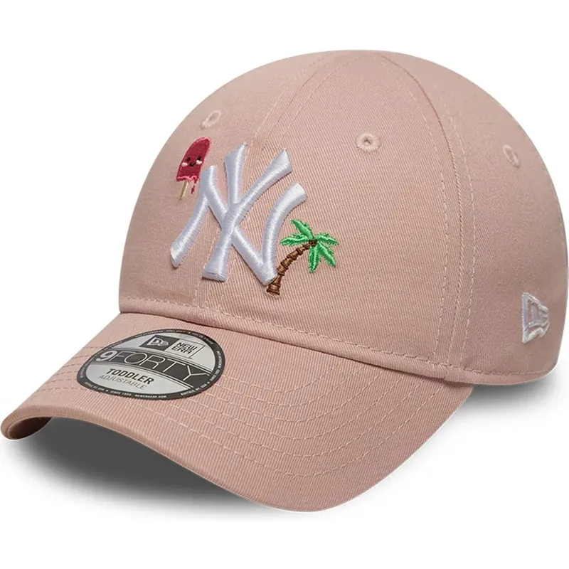 kapa-zaobljena-ruzicasta-podesiv-za-djecu-9forty-summer-icon-new-york-yankees-mlb-new-era
