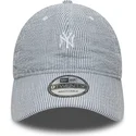 cap-zaobljena-navy-blue-adjustable-strap-9twenty-seersucker-new-york-yankees-mlb-new-era