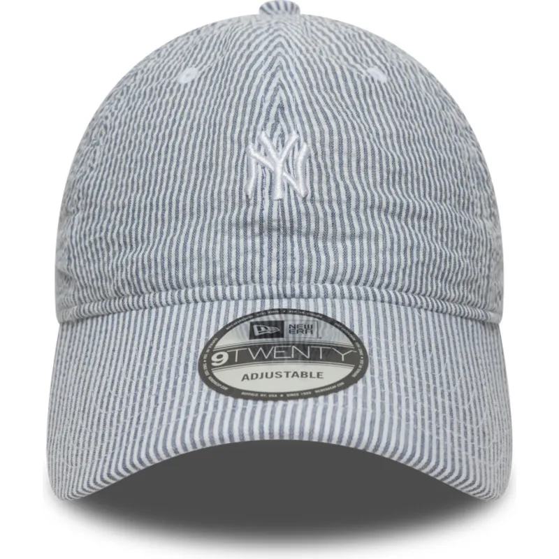 cap-zaobljena-navy-blue-adjustable-strap-9twenty-seersucker-new-york-yankees-mlb-new-era