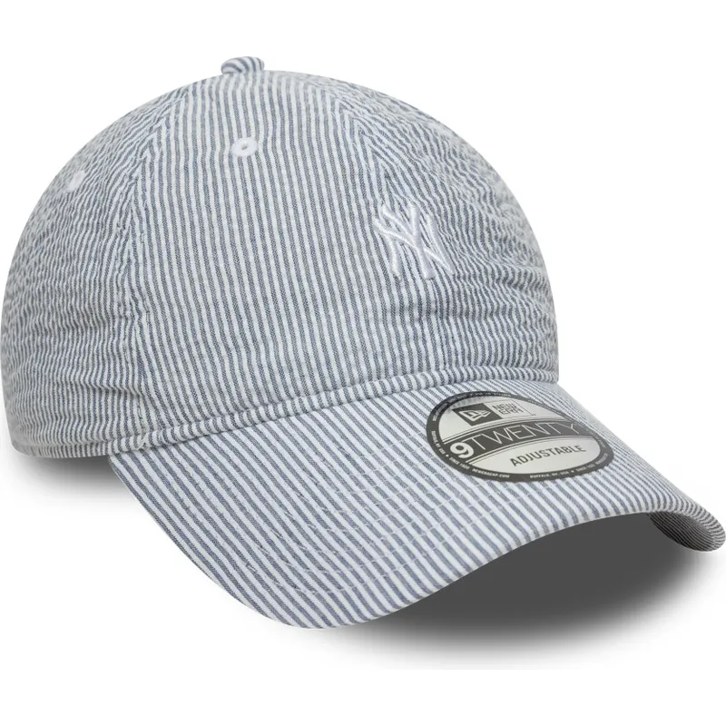 cap-zaobljena-navy-blue-adjustable-strap-9twenty-seersucker-new-york-yankees-mlb-new-era