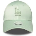 new-era-curved-brim-women-9forty-bow-back-satin-los-angeles-dodgers-mlb-green-adjustable-cap
