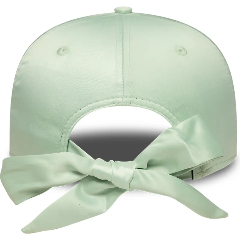 kape-zaobljena-zelena-podesiva-traka-9forty-bow-back-satin-los-angeles-dodgers-mlb-new-era