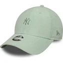 new-era-curved-brim-women-9forty-mini-cord-new-york-yankees-mlb-green-adjustable-cap