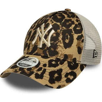 Cap zaobljena leopard snapback 9FORTY M-Crown A Frame Leopard New York Yankees MLB New Era