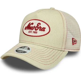 Cap zaobljena beige snapback 9FORTY M-Crown New Era