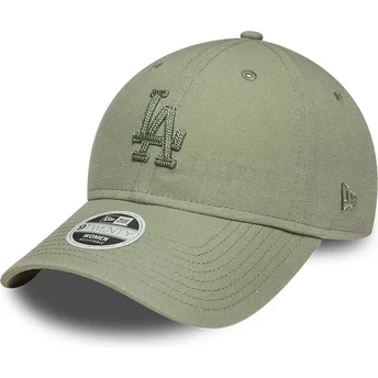 Kape zaobljena zelena podesiva traka 9TWENTY Midi Linen Los Angeles Dodgers MLB New Era