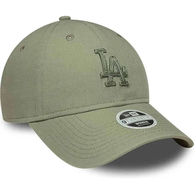 kape-zaobljena-zelena-podesiva-traka-9twenty-midi-linen-los-angeles-dodgers-mlb-new-era