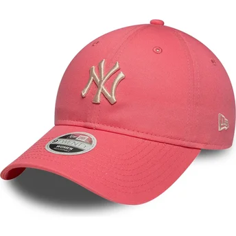 Cap zaobljena pink adjustable strap 9TWENTY League Essential Midi New York Yankees MLB New Era