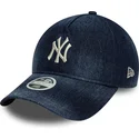 kape-zaobljena-mornarsko-plava-podesiva-traka-9twenty-a-frame-denim-new-york-yankees-mlb-new-era
