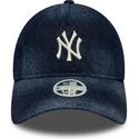 kape-zaobljena-mornarsko-plava-podesiva-traka-9twenty-a-frame-denim-new-york-yankees-mlb-new-era
