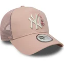 kapa-zaobljena-ruzicasta-snapback-9forty-a-frame-floral-new-york-yankees-mlb-new-era