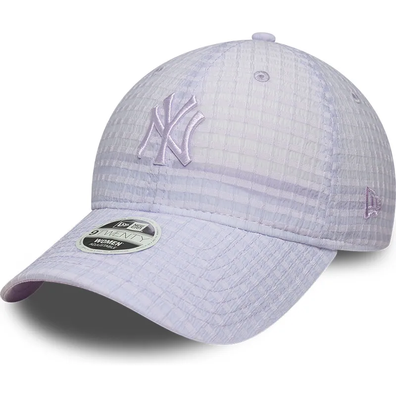 kapa-zaobljena-ljubicasta-podesiv-9twenty-seersucker-new-york-yankees-mlb-new-era