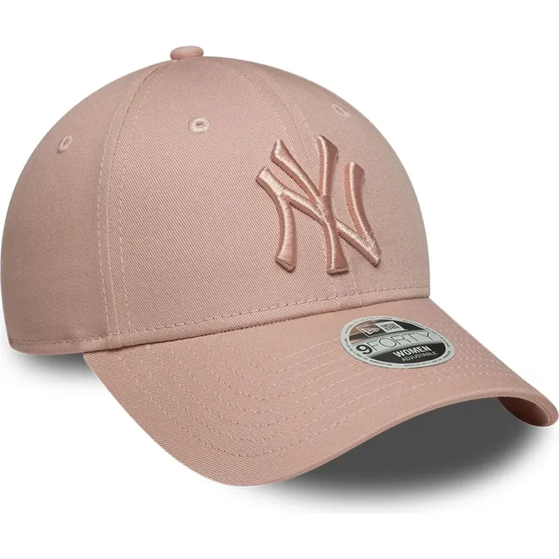 cap-zaobljena-pink-adjustable-strap-9forty-league-essential-new-york-yankees-mlb-new-era