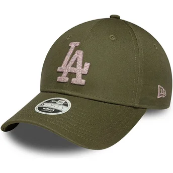 Cap zaobljena green adjustable strap 9FORTY Metallic Los Angeles Dodgers MLB New Era