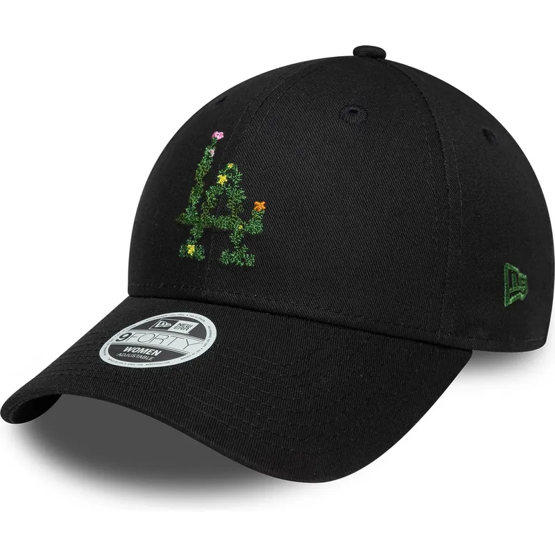 cap-zaobljena-black-adjustable-strap-9forty-floral-infill-los-angeles-dodgers-mlb-new-era