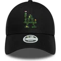 kapa-zaobljena-crna-podesiv-9forty-floral-infill-los-angeles-dodgers-mlb-new-era