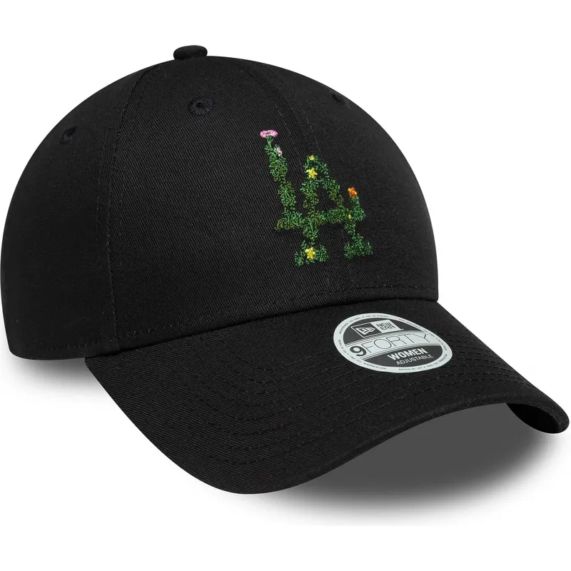 cap-zaobljena-black-adjustable-strap-9forty-floral-infill-los-angeles-dodgers-mlb-new-era