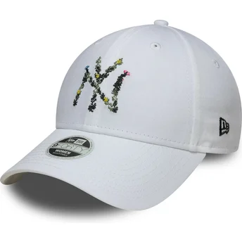 Cap zaobljena white adjustable strap 9FORTY Floral Infill New York Yankees MLB New Era