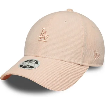 Kape zaobljena ružičasta podesiva traka 9FORTY Mini Cord Los Angeles Dodgers MLB New Era