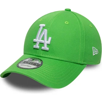 Kape zaobljena zelena podesiva traka 9FORTY League Essential Los Angeles Dodgers MLB New Era