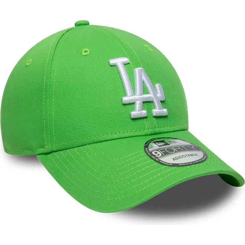 kapa-zaobljena-zelena-podesiv-9forty-league-essential-los-angeles-dodgers-mlb-new-era