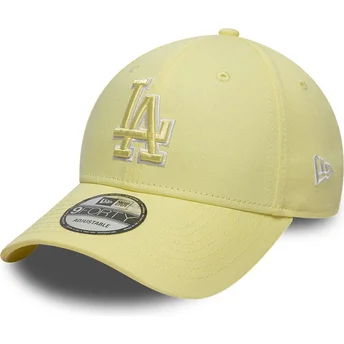 Kape zaobljena žuta podesiva traka 9FORTY Team Outline Los Angeles Dodgers MLB New Era