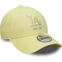 new-era-curved-brim-yellow-logo-9forty-team-outline-los-angeles-dodgers-mlb-yellow-adjustable-cap
