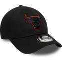 kapa-zaobljena-crna-podesiv-9forty-team-outline-chicago-bulls-nba-new-era