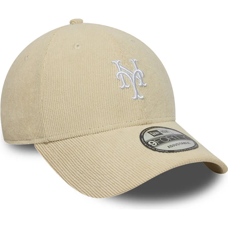 cap-zaobljena-beige-adjustable-strap-9forty-soft-cord-new-york-mets-mlb-new-era