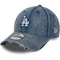 kapa-zaobljena-plava-podesiv-9forty-acid-wash-denim-los-angeles-dodgers-mlb-new-era