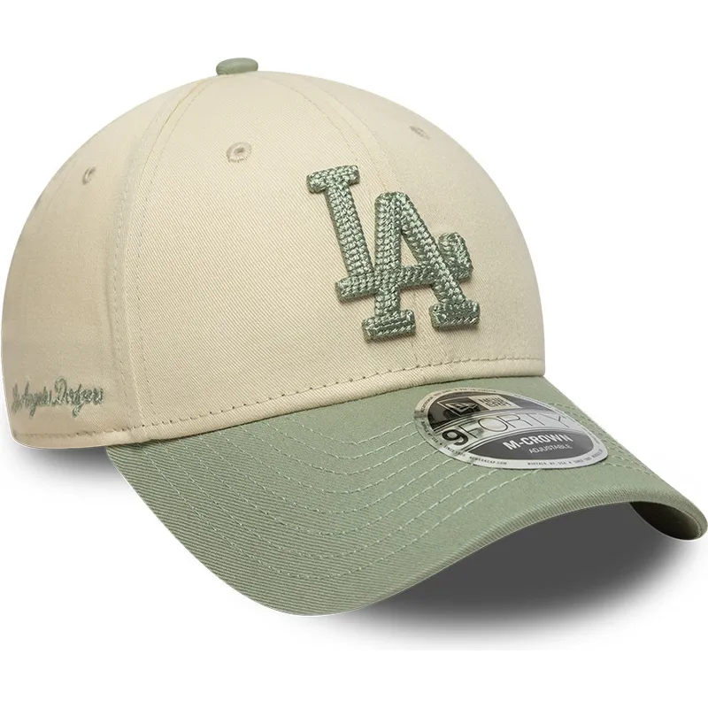 cap-zaobljena-beige-snapback-9forty-m-crown-side-script-los-angeles-dodgers-mlb-new-era