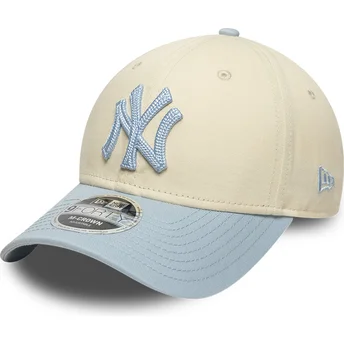 Cap zaobljena beige snapback 9FORTY M-Crown Side Script New York Yankees MLB New Era