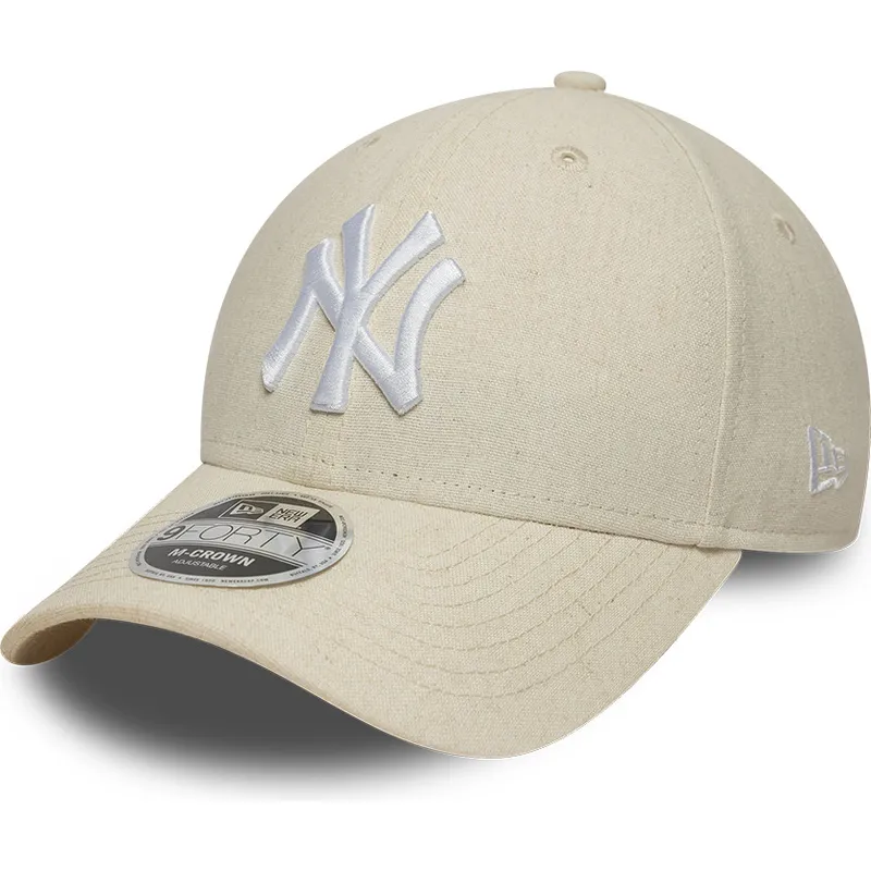 cap-zaobljena-beige-snapback-9forty-m-crown-linen-new-york-yankees-mlb-new-era