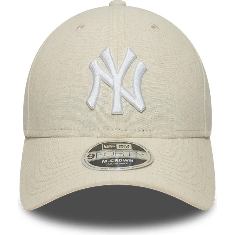 cap-zaobljena-beige-snapback-9forty-m-crown-linen-new-york-yankees-mlb-new-era