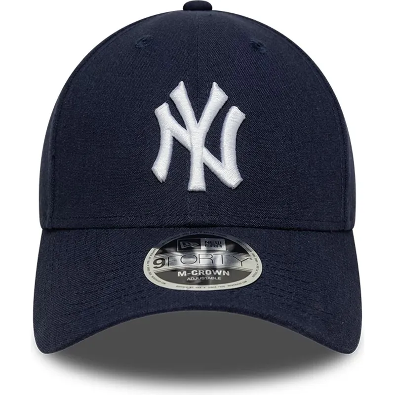cap-zaobljena-navy-blue-snapback-9forty-m-crown-linen-new-york-yankees-mlb-new-era