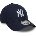 kapa-zaobljena-mornarsko-plava-snapback-9forty-m-crown-linen-new-york-yankees-mlb-new-era