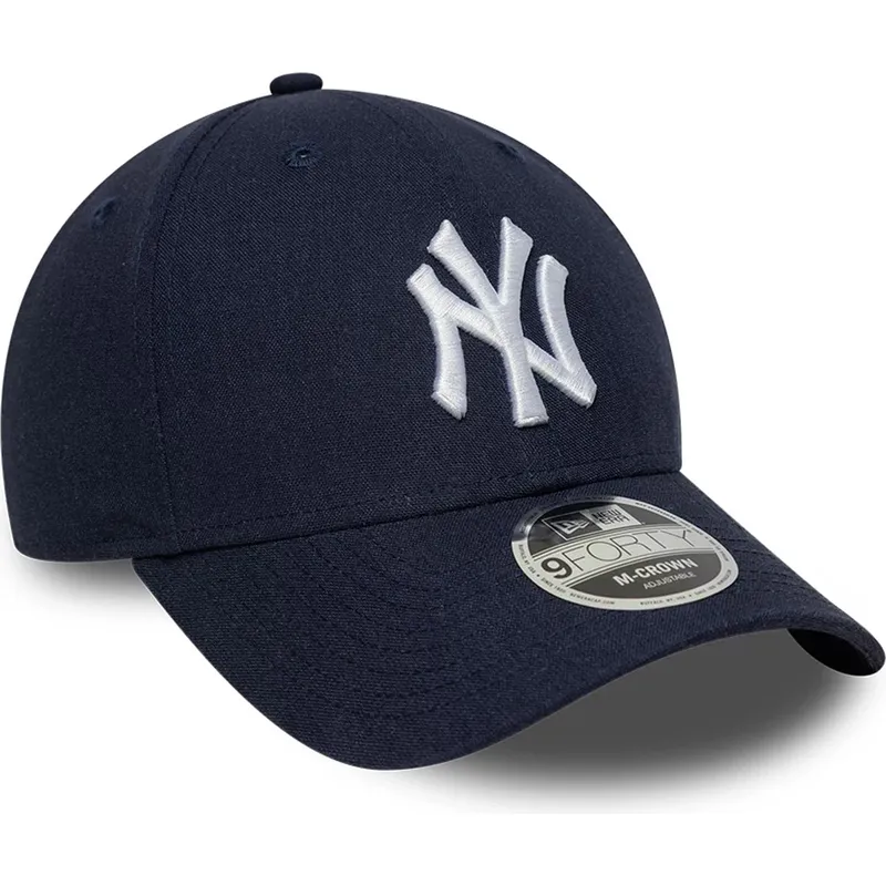 cap-zaobljena-navy-blue-snapback-9forty-m-crown-linen-new-york-yankees-mlb-new-era