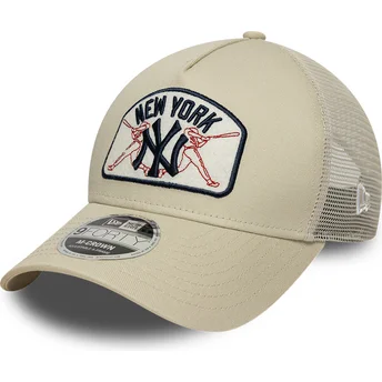 Kape zaobljena bež snapback 9FORTY M-Crown A Frame New York Yankees MLB New Era