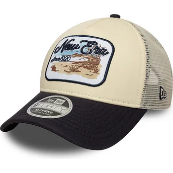 Kape zaobljena bež snapback 9FORTY M-Crown A Frame New Era