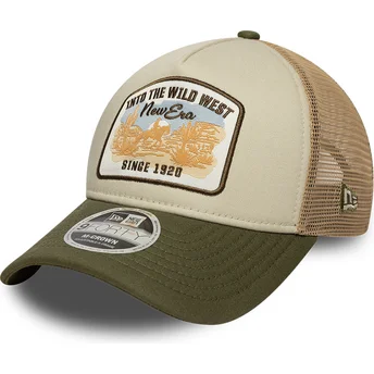 Kape zaobljena bež snapback 9FORTY M-Crown A Frame New Era
