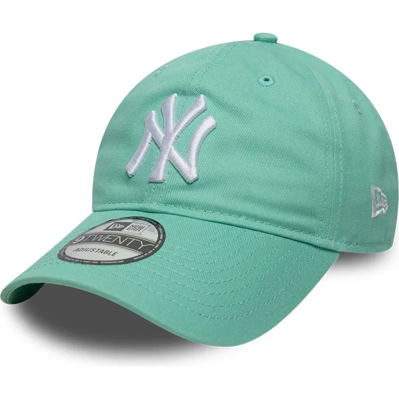 cap-zaobljena-green-adjustable-strap-claro-9twenty-league-essential-new-york-yankees-mlb-new-era