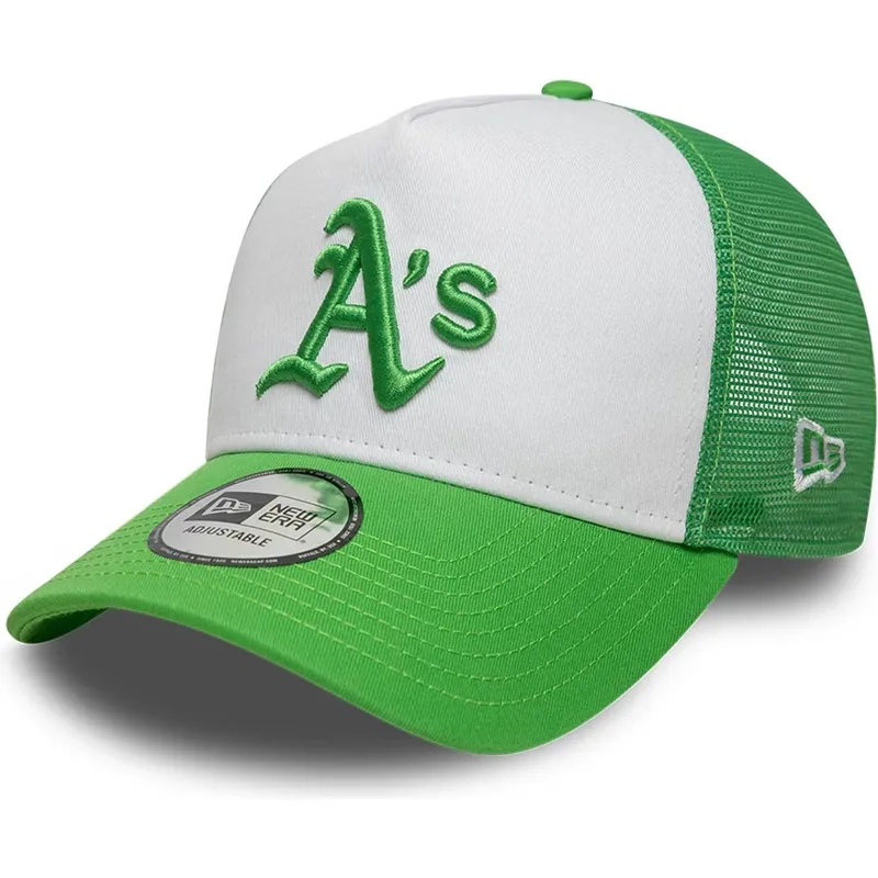kapa-zaobljena-zelena-snapback-a-frame-league-essential-oakland-athletics-mlb-new-era