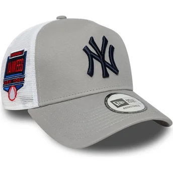 Cap zaobljena gray snapback A Frame Side Patch New York Yankees MLB New Era