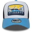 new-era-a-frame-location-patch-mykonos-blue-trucker-hat
