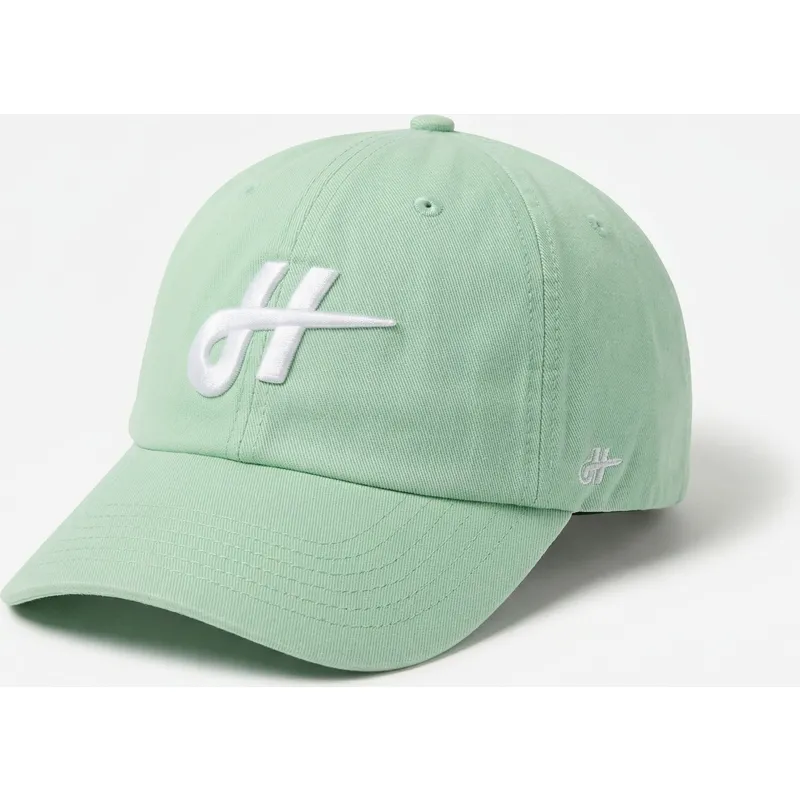 homenage-curved-brim-merch-merchandising-the-90s-light-green-adjustable-cap
