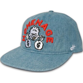 Kapa ravna plava snapback Denim Money Music Shapes Identity The Snap Homenage