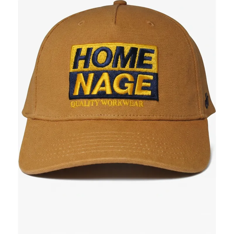 homenage-curved-brim-decker-workwear-the-retro-brown-snapback-cap