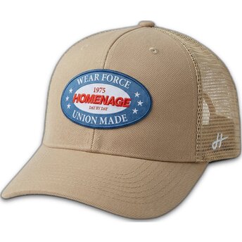 Cap zaobljena beige snapback The Trucker Homenage