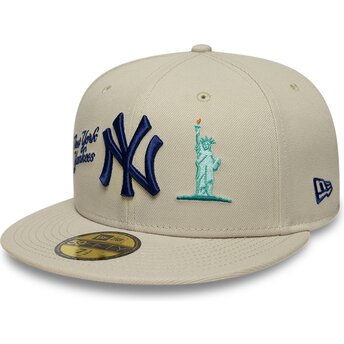 Kapa ravna bež prilagođena 59FIFTY City Icon New York Yankees MLB New Era